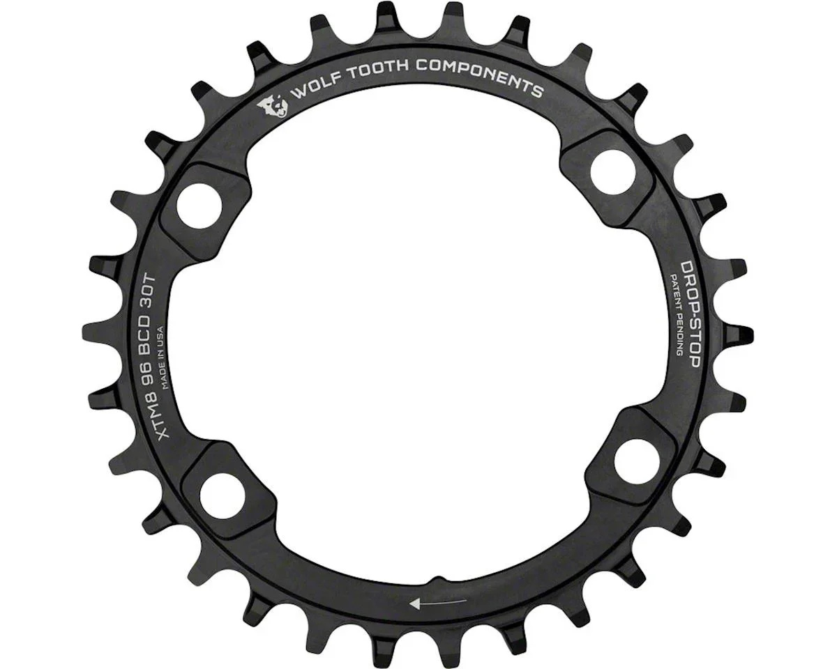 Wolf Tooth Components Shimano Chainring (Black) (XT 8000/SLX M7000) (Drop-Stop A) (Single) (32T) (96mm BCD)
